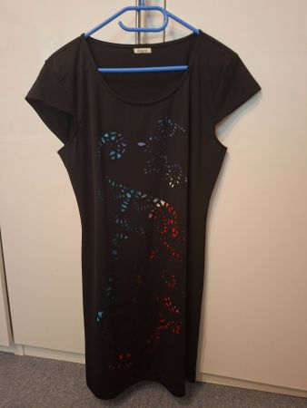 Kleid schwarz 2-lagig Gr.42 Neuwertig