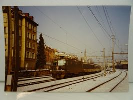 SBB Foto Lok Re 4/4 II 11232 IC Ausfahrt St.Gallen 25.1.1992