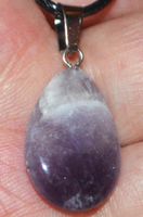 Halskette X-521 – Tropfen Amethyst – 2,3x1,6 cm