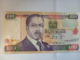 Banknote Kenya 100 Shillings, 2002