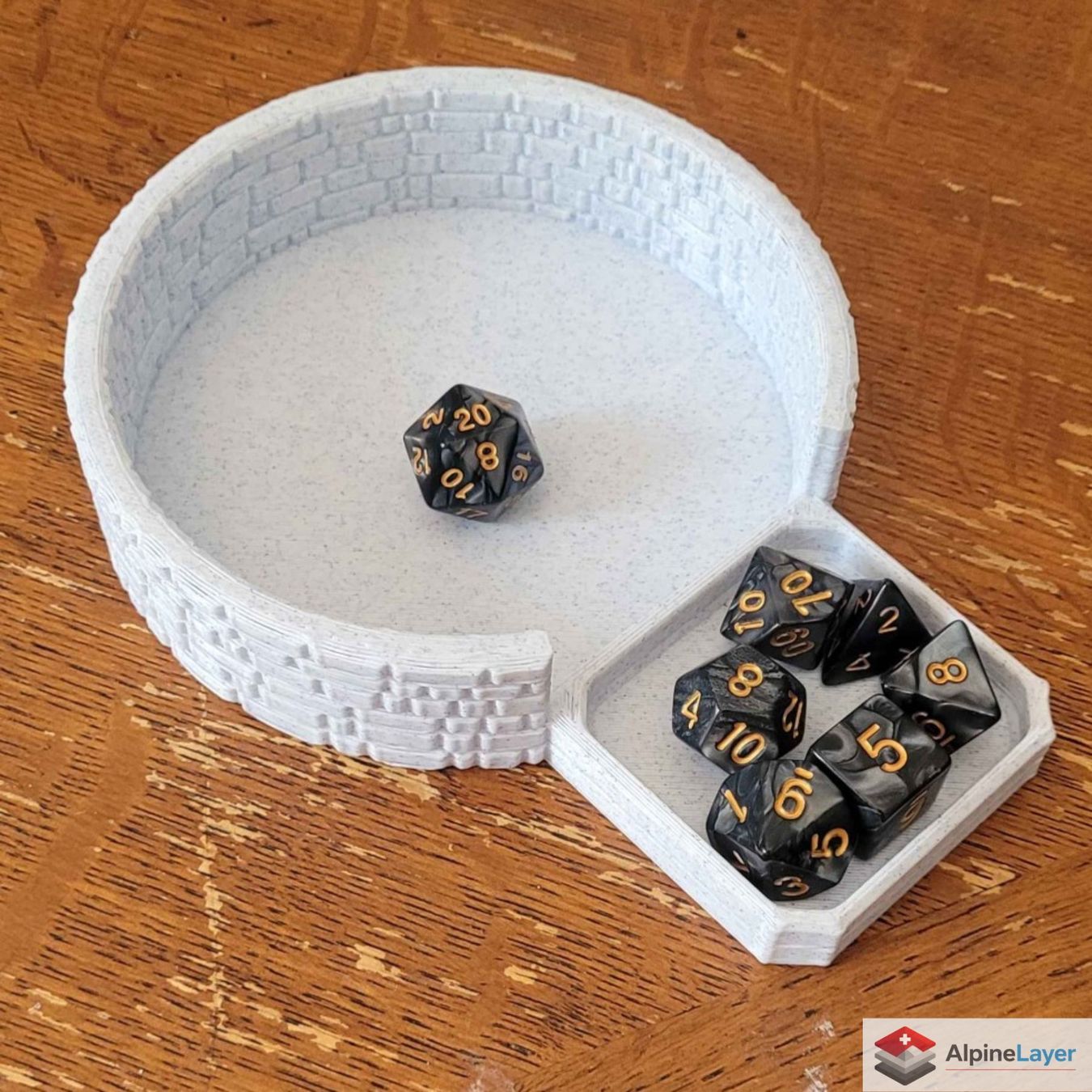 Giochi: 3D Printed Dice Tray – Grey Tabletop Gaming Tray – Nuovo (secondo la descrizione) da Losone venduto da AlpineLayer 2