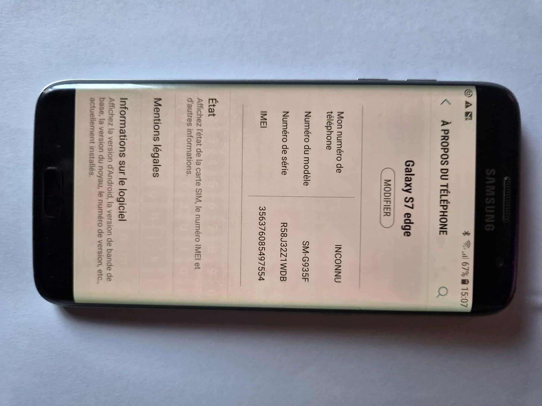 Samsung Telefoni cellulari / Smartphones: Samsung galaxy S7 edge – Usato da Bioley-Magnoux venduto da Yvar1 1