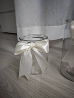 Hochzeitsdeko 14x Glasvasen Gläser Schleife