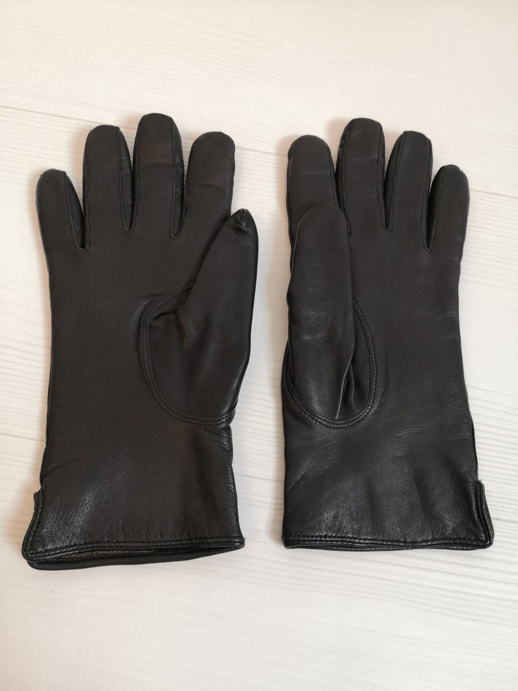 Guanti & manicotti: 🤩LEDER-HANDSCHUHE SCHWARZ MIT MUSTER & GEFUTTERT NEU – Nuovo (secondo la descrizione) da Olten venduto da Naja-Twins-Twins 5