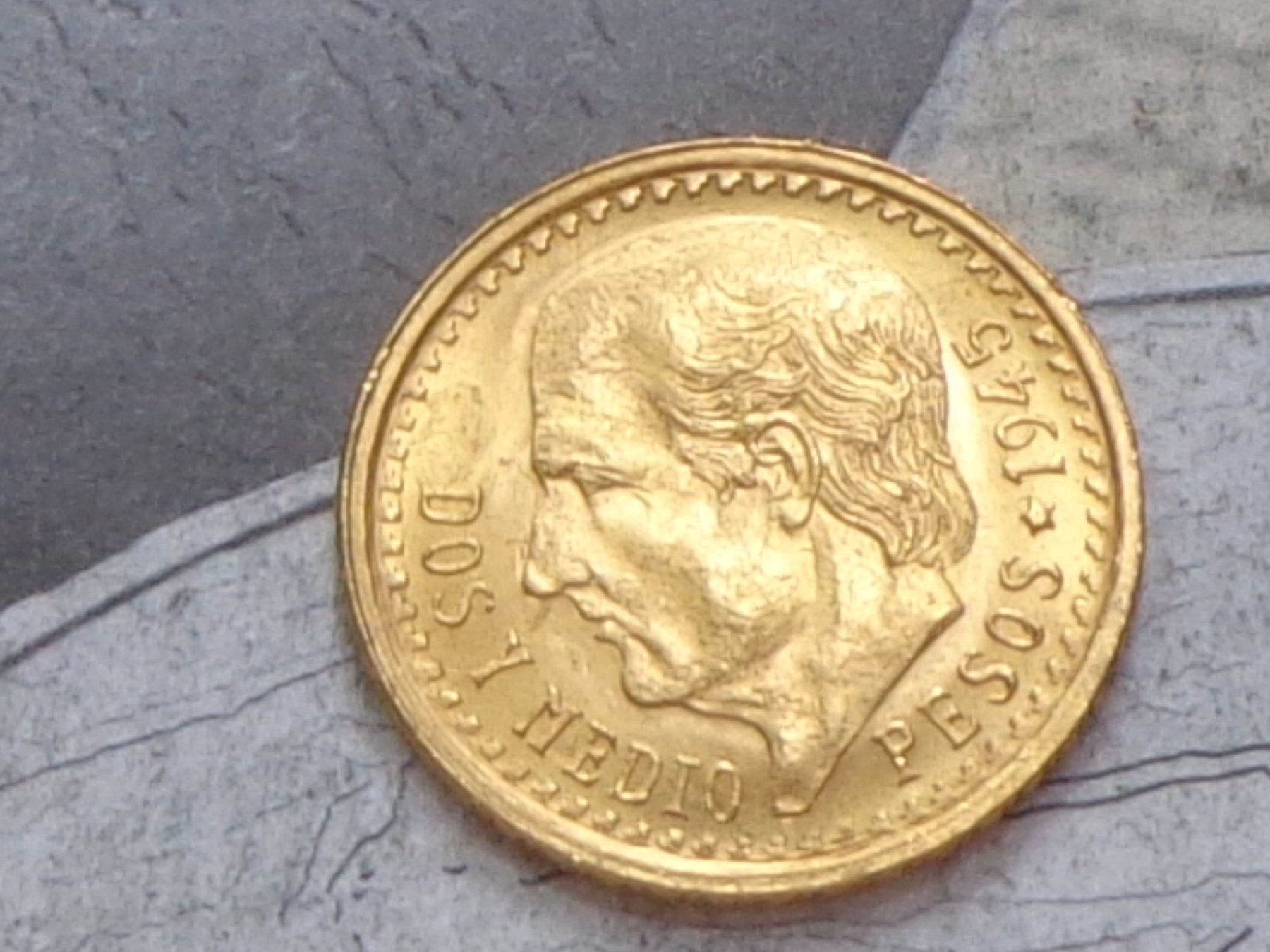 Tutti le monete: Mexique 2 1/2 Pesos 1945 Gold – Usato da Pully venduto da UCA01 1