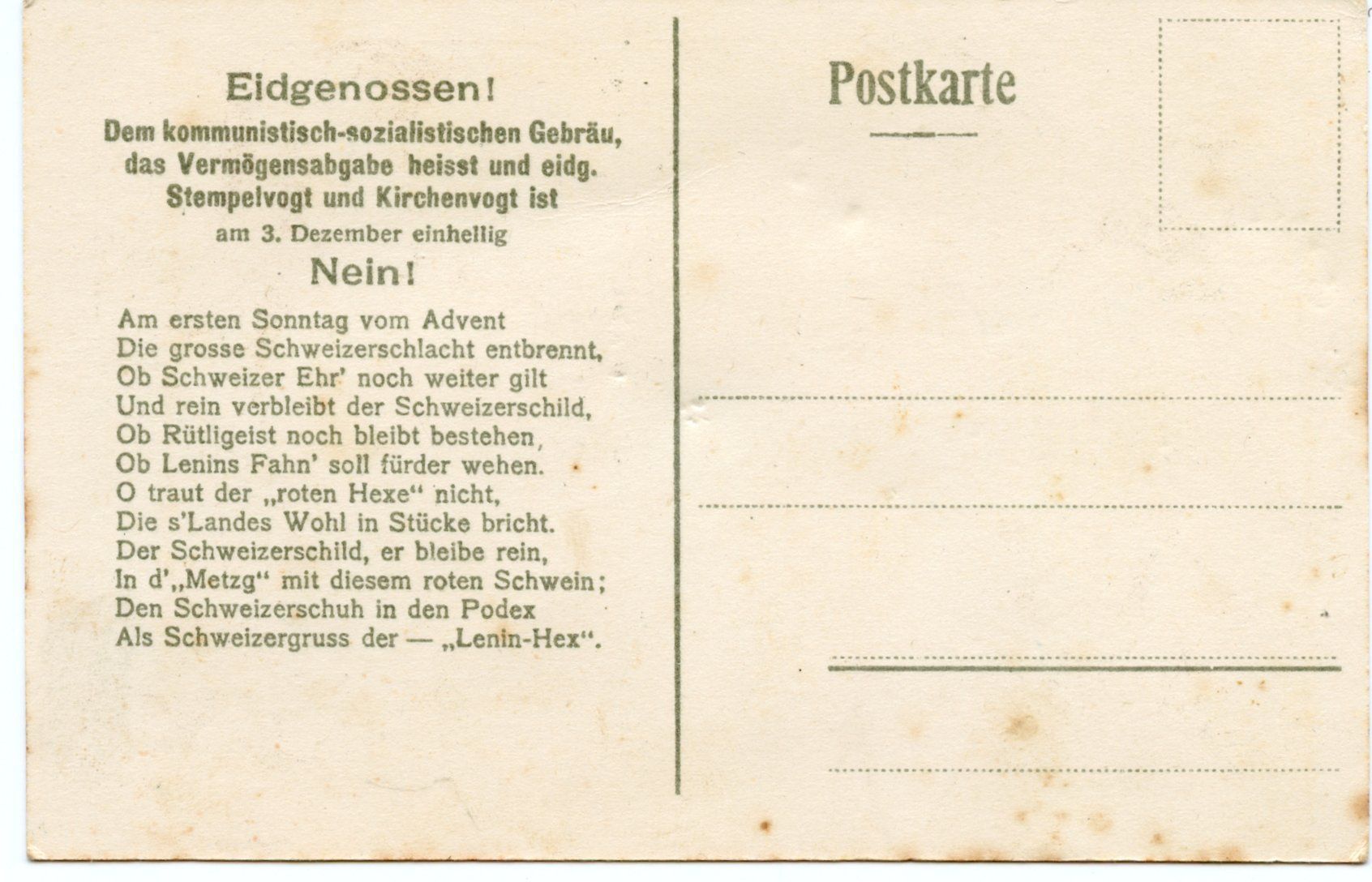 Cartoline postali: Abstimmungskampf 1922 – Usato da Ruggell venduto da spalkur42 1