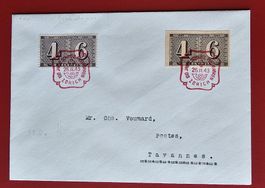100 J. BRIEFMARKEN 258 & W15 UNG./ GEZÄHNT TAVANNES 1943 FDC