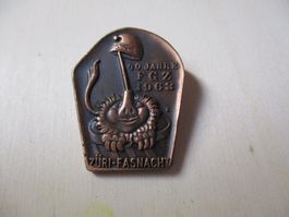 Züri Zürich Fasnacht 40 Jahre FGZ 1963 Plakette