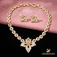 100 Jahre Swarovski Set, limitiert, vintage18k vergoldet neu