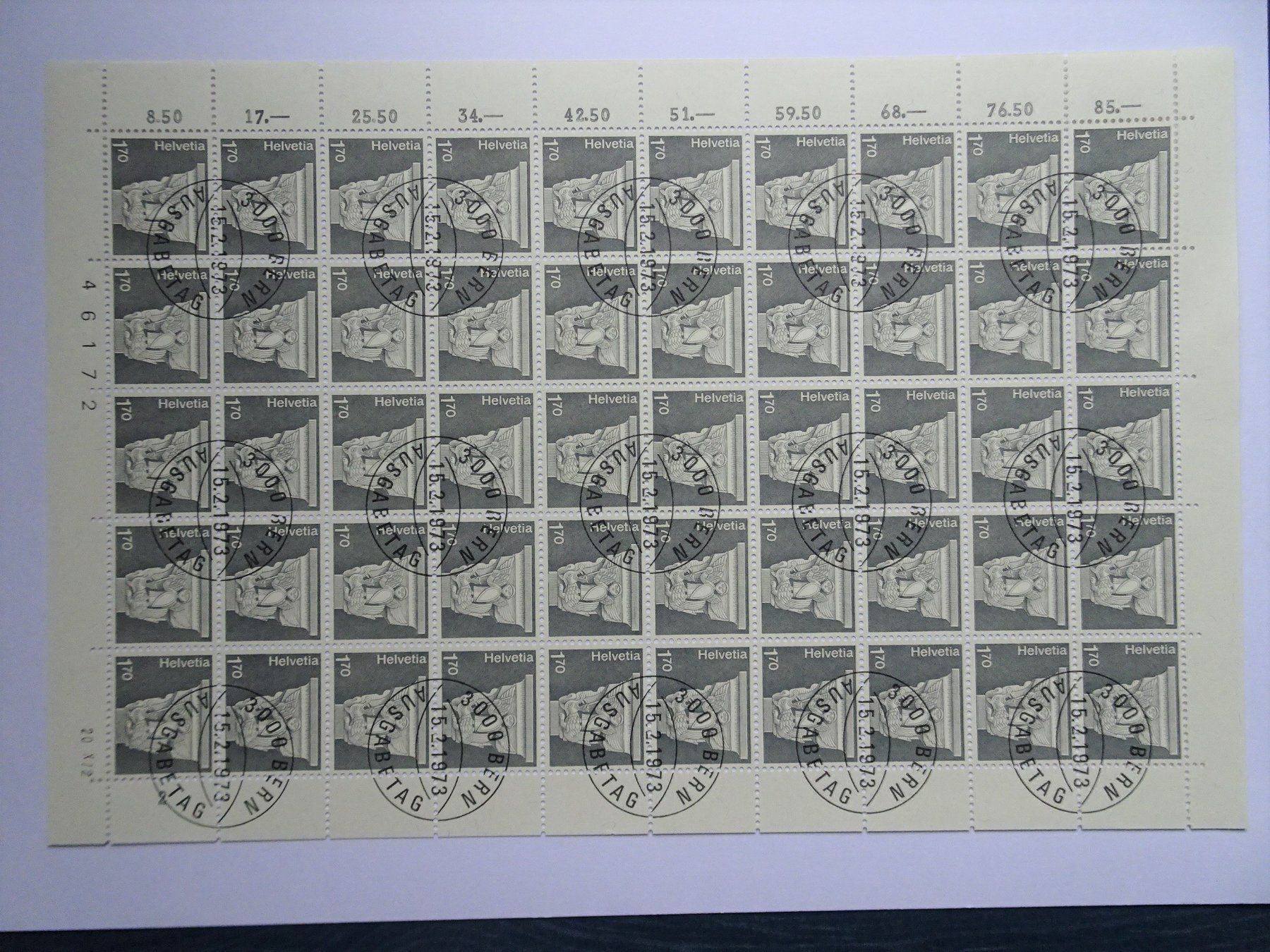 Alle Briefmarken: 1973 – Neu (gemäss Beschreibung) aus Aadorf von Chnorli-Furz