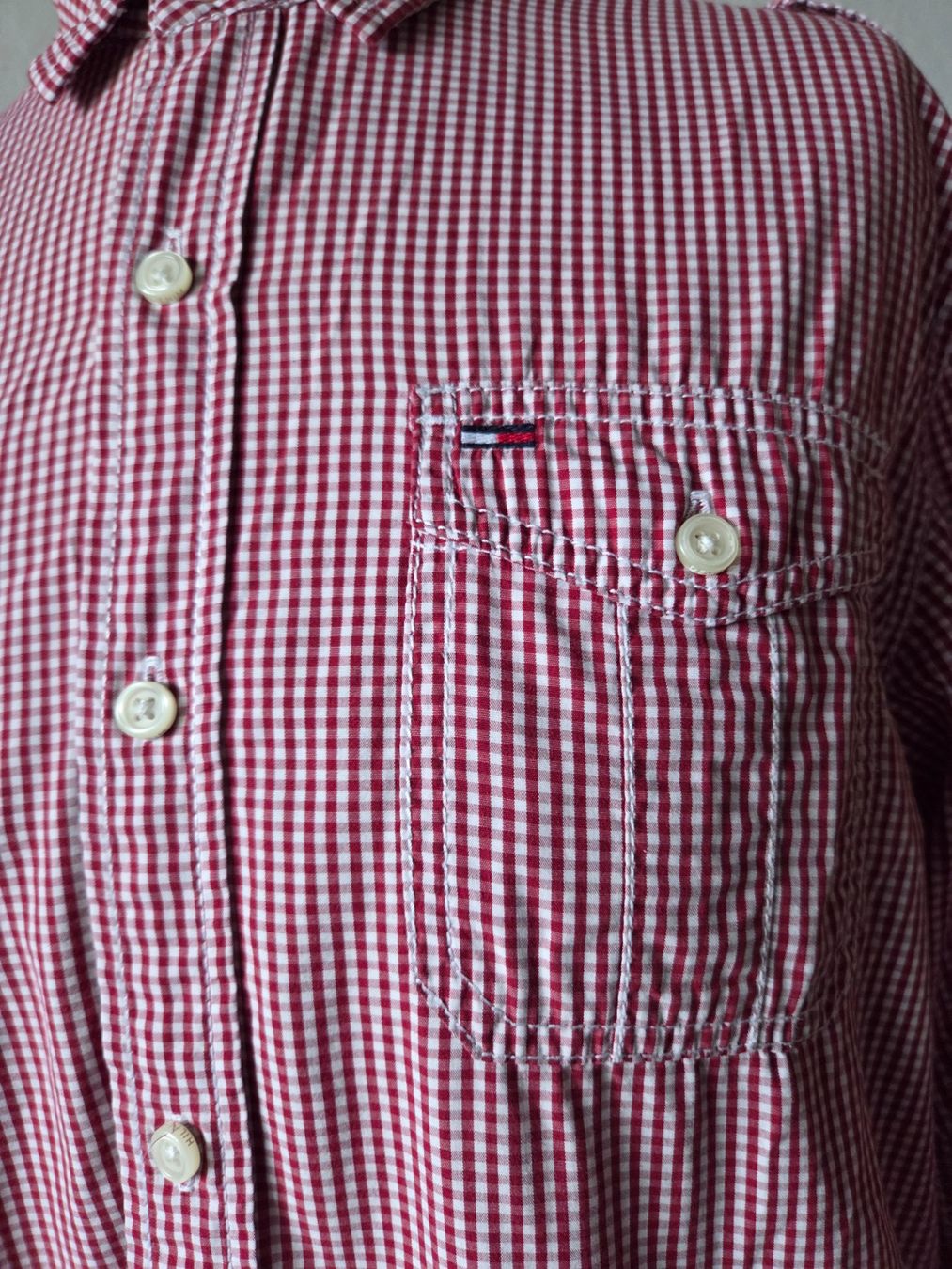 Tommy Hilfiger Camicie: Tommy Hilfiger Hemd, rot/weiss kariert – Usato da Zürich venduto da Stephs13 1