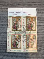 Schweiz Briefmarken 1988, Pro Patria, Viererblock Top!