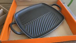 Le Creuset Grillplatte Gusseisen neu in OVP schwarz original
