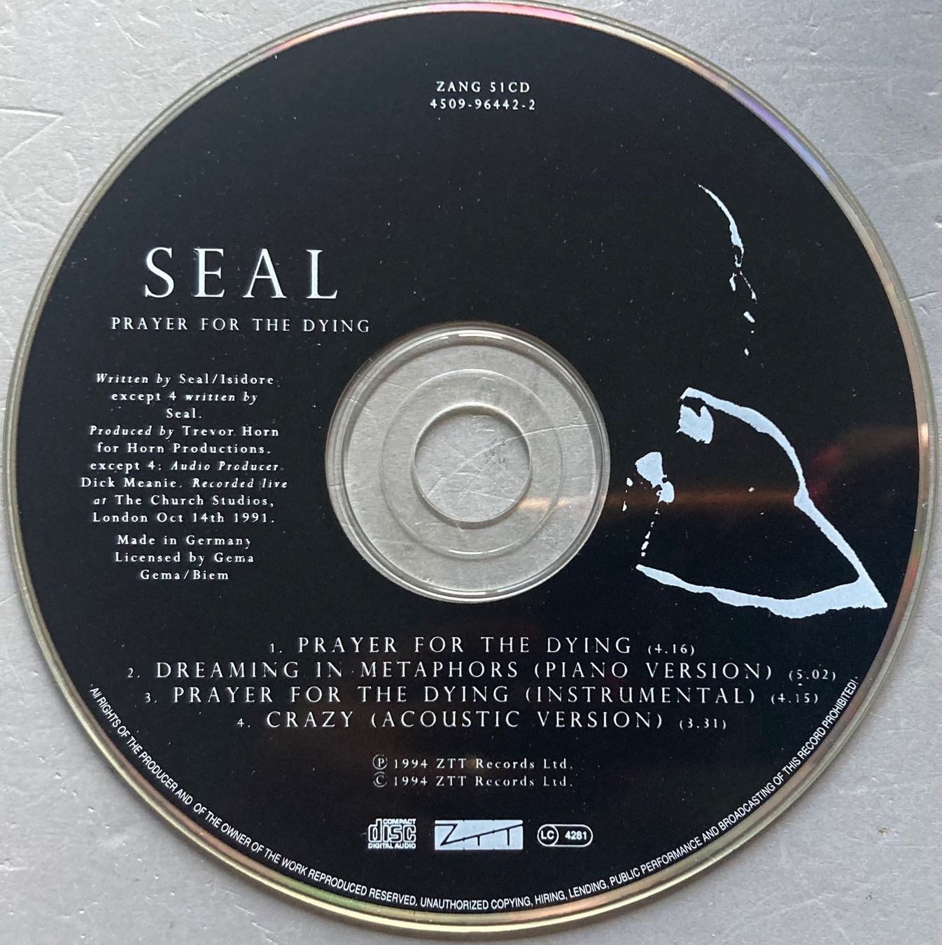 CD: SEAL - PRAYER FOR THE DYING – Usato da Poliez-Pittet venduto da Newtown-Records 1