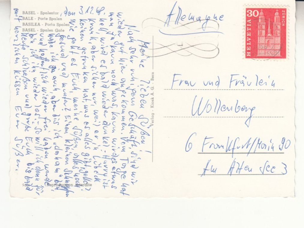 Ansichtskarten: Basel 1968 – Gebraucht aus Bürglen TG von StampGraf 1