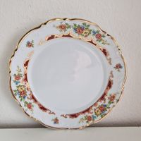 8 antike Dessertteller - Porzellan, Goldrand, Mitterteich