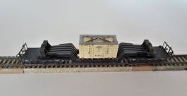 Märklin Tiefladewagen 6-achsig  mit Kiste