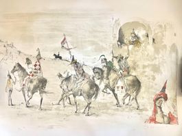 Signierte und nummerierte Litho von Otto Bachmann