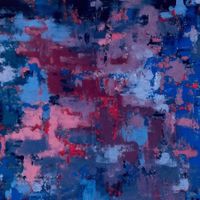 XL Blaues abstraktes Bild Peinture abstraite bleue Quadro bl