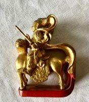 Alte vergoldete Ritterfiguren aus China - Feng Shui Götter