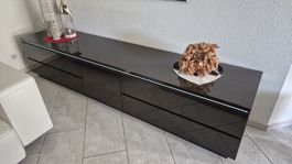 Elegantes Loaboard Interlübke, Mocca Lack mit Lichtleiste