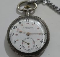Montre de poche L. Larmurier Paris argent 43mm