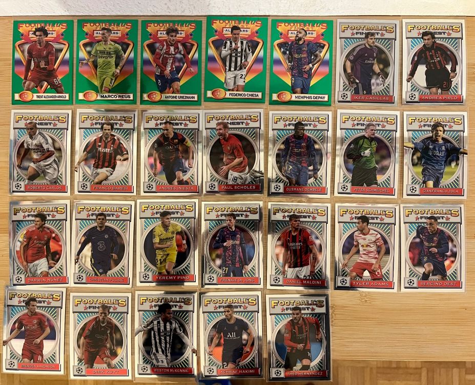 Topps Finest Flashback 26 verschiedene Karten boosterfrisch Kaufen