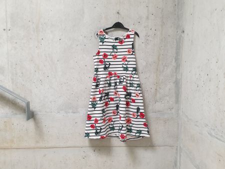 Robe sans manches H&M, roses & lignée, fille, taille 134/140