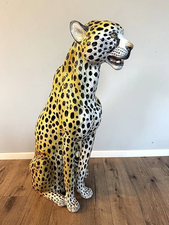 Sculptures & Statues: Leopard Statue Italien um 1960 Terrakotta – D'occasion à Nidau par Nintschgu
