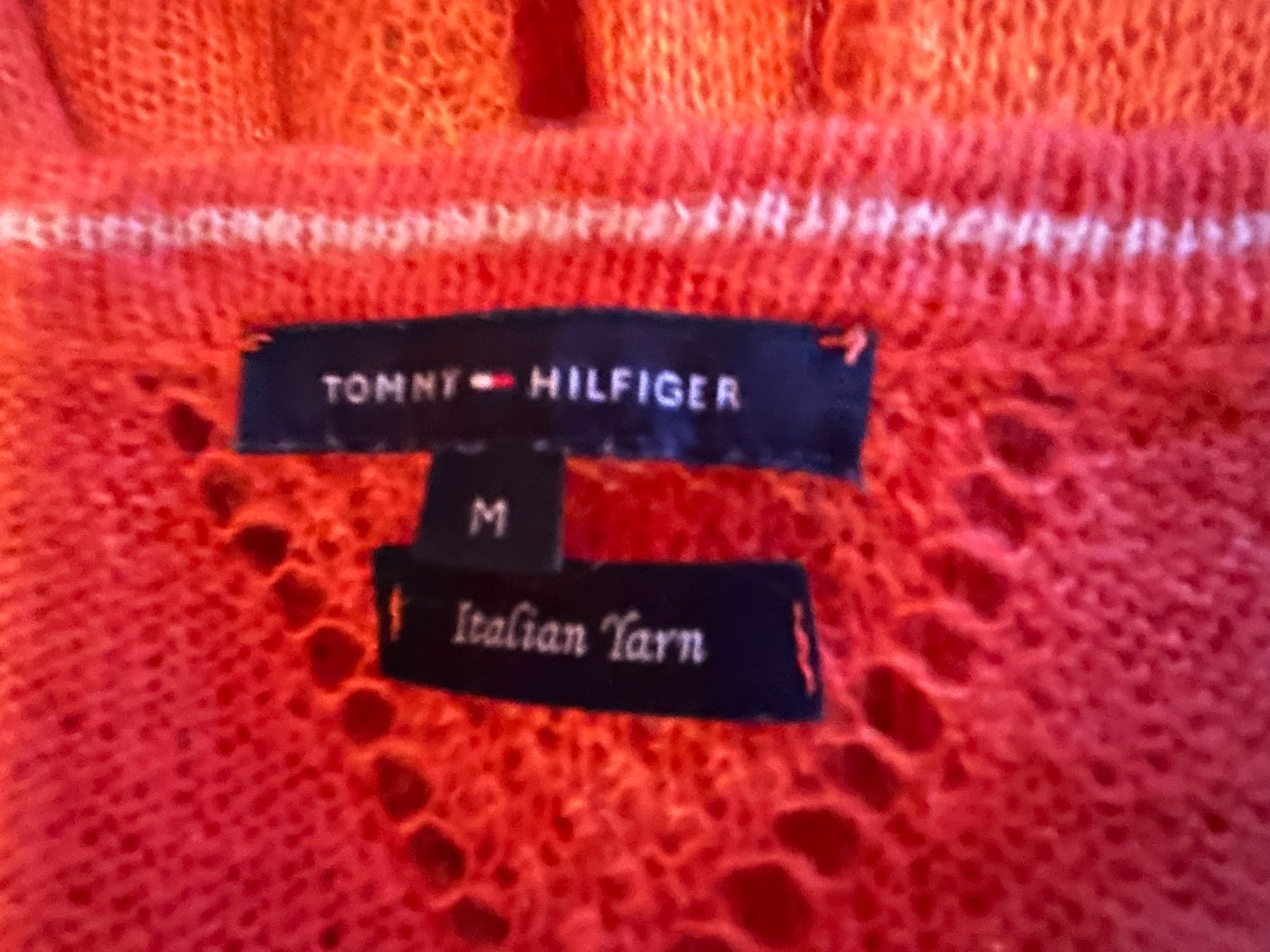 Tommy Hilfiger Maglioni & Felpe: Pullover, Hilfiger, M orange,, Karo-Lochmuster – Usato da Zürich venduto da silbe4 2