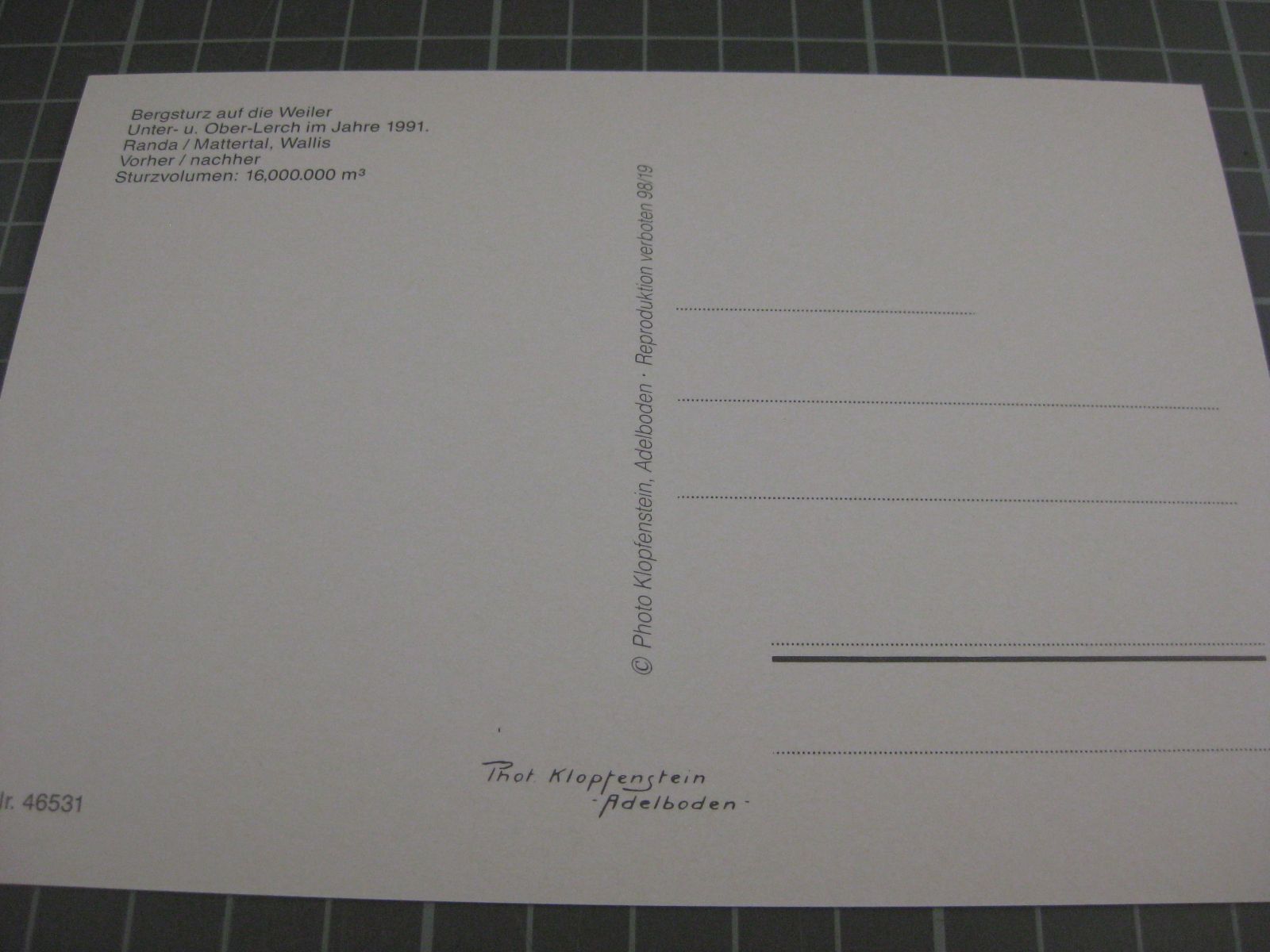Cartoline postali: AK Bei Randa mit Zug – Usato da Malters venduto da Marosko 1