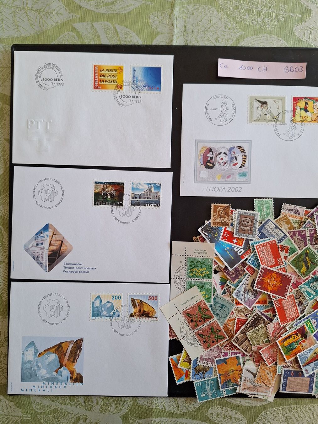 Tutti i francobolli: CH- ca. 1000 und 4 Briefe dazu (BB03) – Usato da Genolier venduto da Antoine30 1