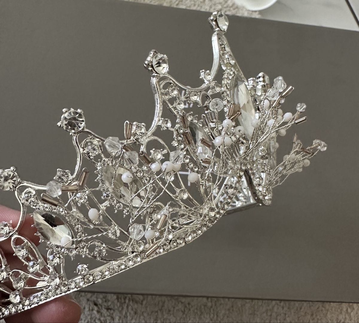 Accessoires pour cheveux: Diadem / Tiara / Krone, silber – Neuf (Voir description) à Spreitenbach par Sujrkwxl 1