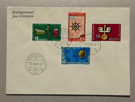316-319, FDC mit Insel Bermeja, Langenthal, sehr selten