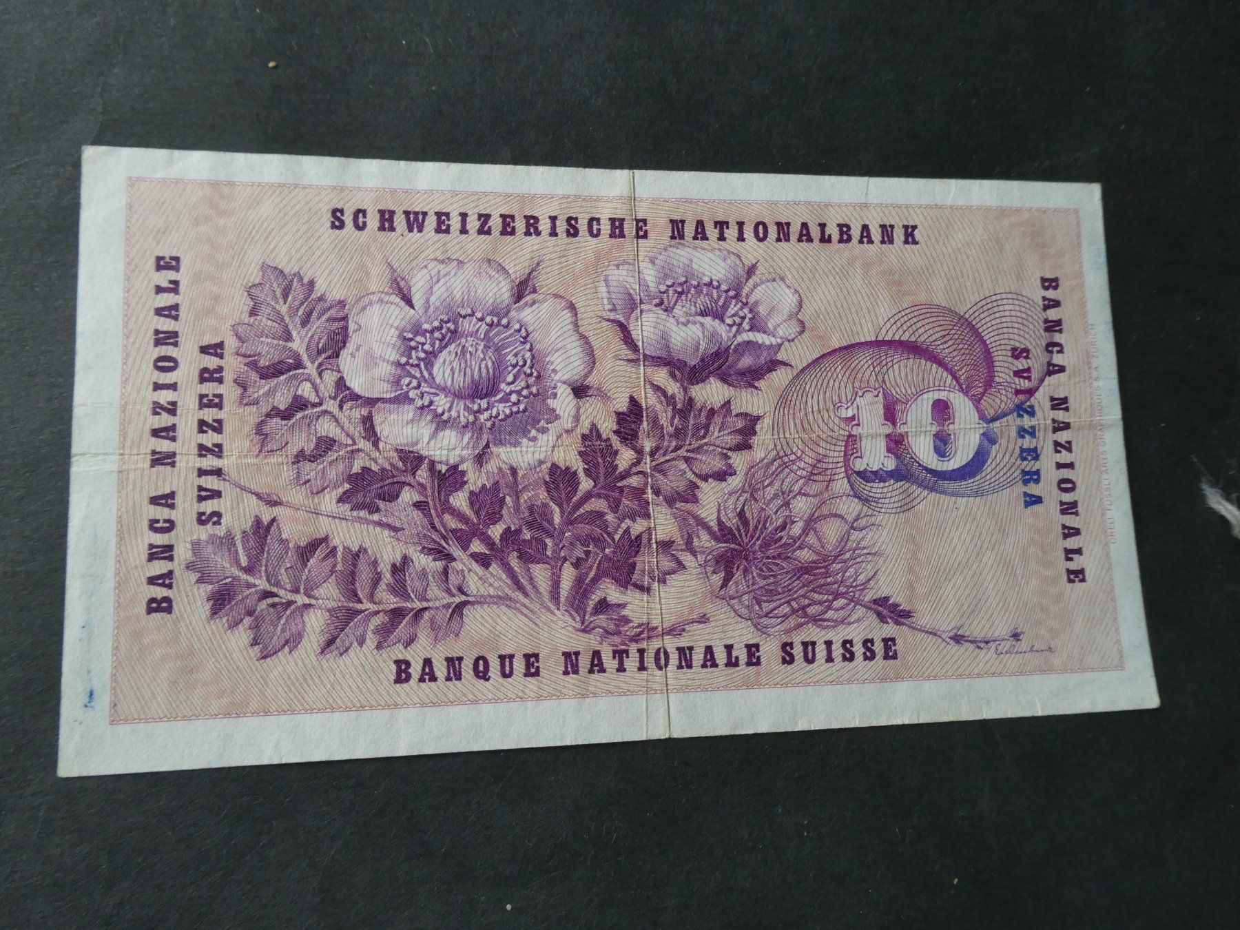 Banconote: Schweiz 1963, 10 Franken – Usato da Hinterforst venduto da rohusri 1