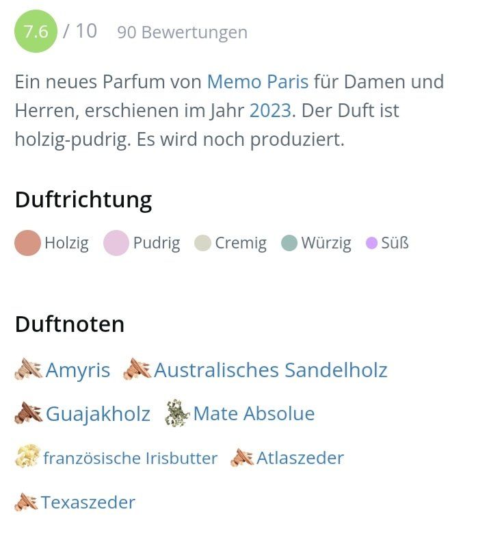 Profumi & Eau de Toilette: 2 ml MEMO INVERNESS ABFÜLLUNG – Nuovo (secondo la descrizione) da St. Gallen venduto da CaliSunshine 3