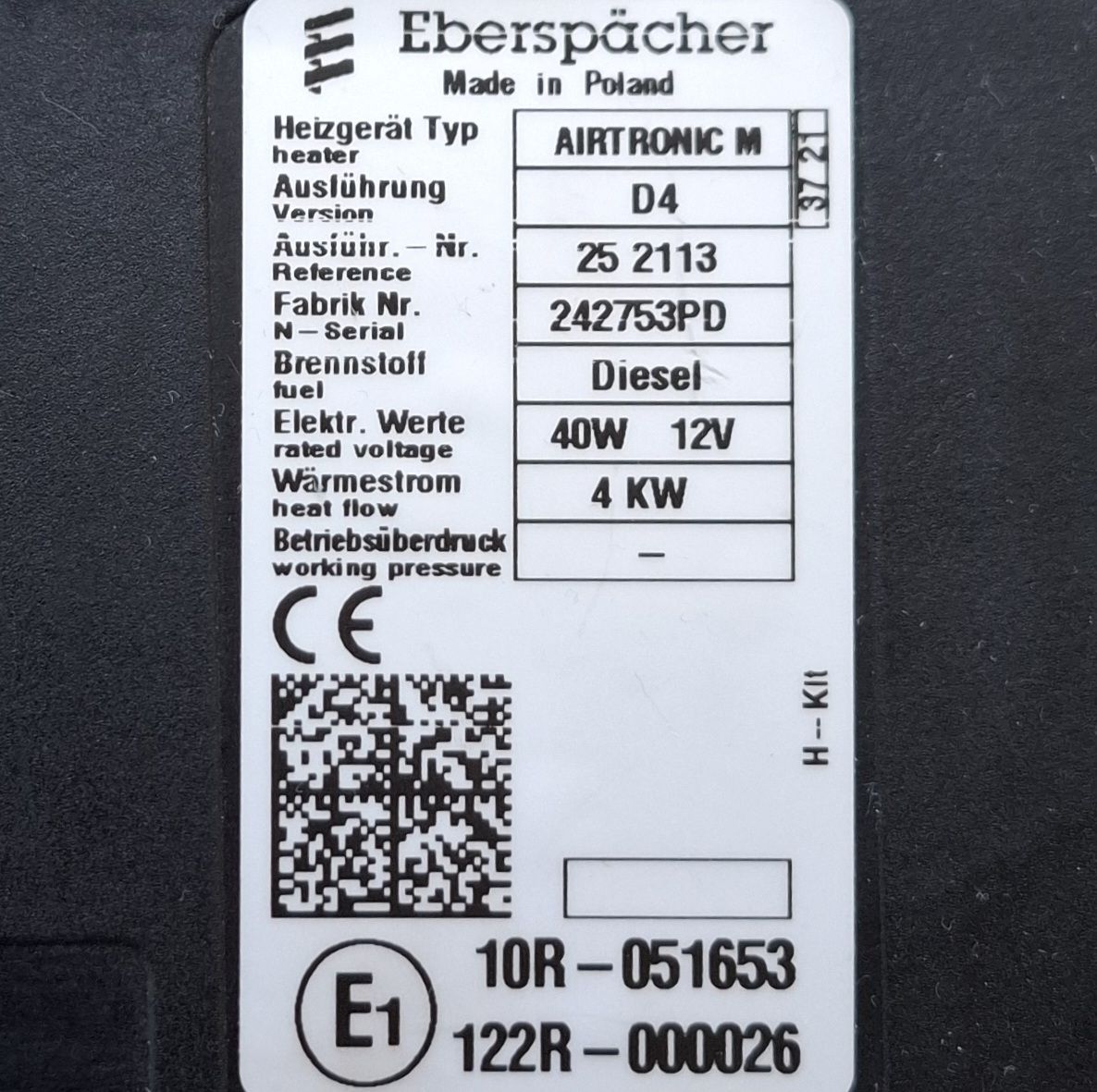 Eberspächer Heizgeräte: Standheizung - Eberspächer Airtronic M D4 – Gebraucht aus Reinach BL von HeTra20 5