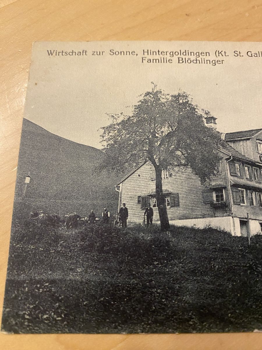 Cartoline postali: Ak Hintergoldingen Goldingen Wald – Usato da Mosnang venduto da Goldwasser 1