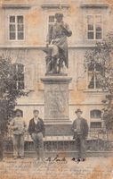 Locle, statue de Daniel Jean Richard, circulée 1903