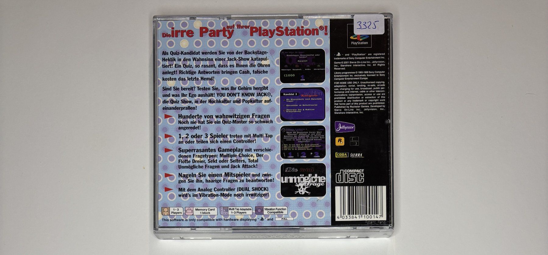 Sony Giochi: PS1 - You Don't Know Jack – Usato da Allschwil venduto da Bullach 2