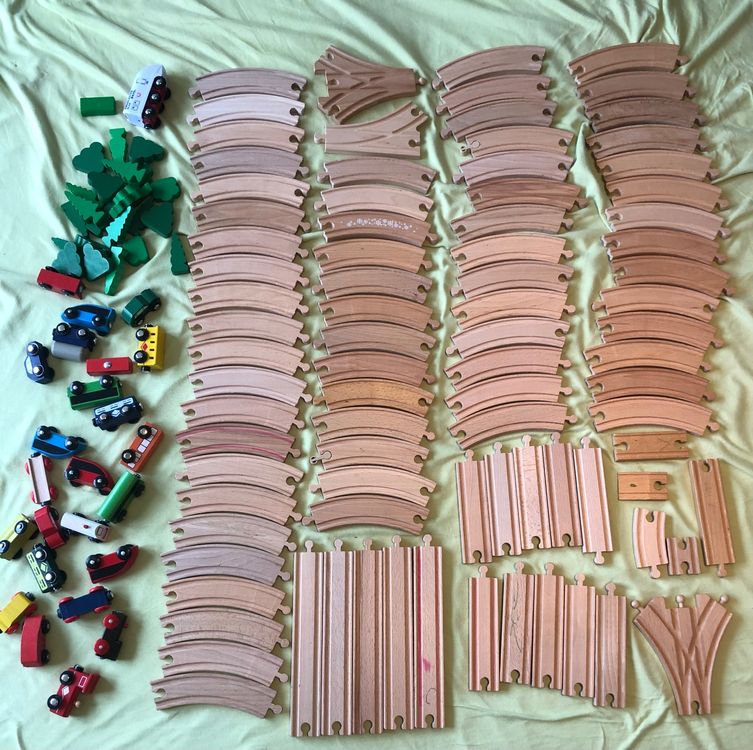 28-tlg. Holzeisenbahn Schienen Adapter Set - Verbinder Für Brio, Eichhorn, Kompatibel Ab 3 Jahren