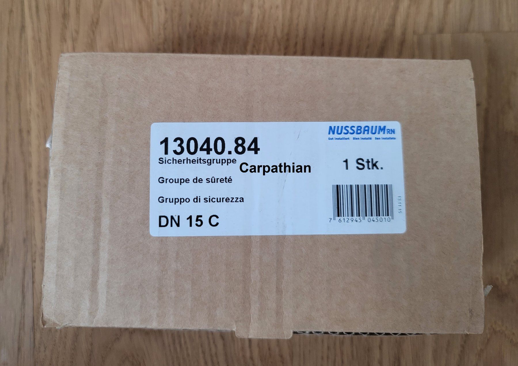 Armaturen: Sicherheitsgruppe 1/2" / Nussbaum / VERCHROMT – Neu und originalverpackt aus Unterlunkhofen von Carpathian 1