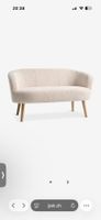 JYSK Sofa beige Teddy-Stoff zweisitzig guter Zustand