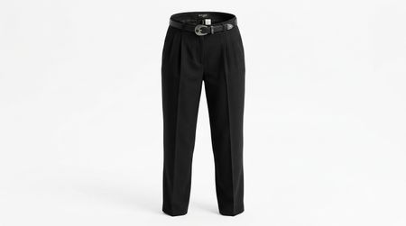 Vintage Damen Stoffhose dunkelblau mit Gürtel guter Zustand