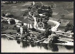 Rivaz, Ortspartie mit Strasse, Fliegerau