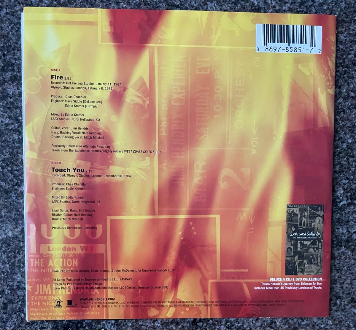 Vinyles: Jimi Hendrix - Fire - 45 RPM Single – D'occasion à Olten par Bluespapst 1