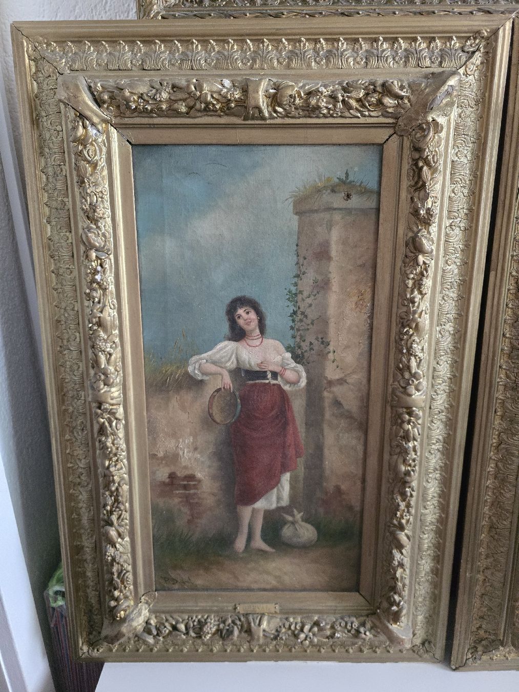 Dipinti: 2 alte Oelbilder .. Gem. Bilder ... – Usato da Zürich venduto da Antiquedealer 1