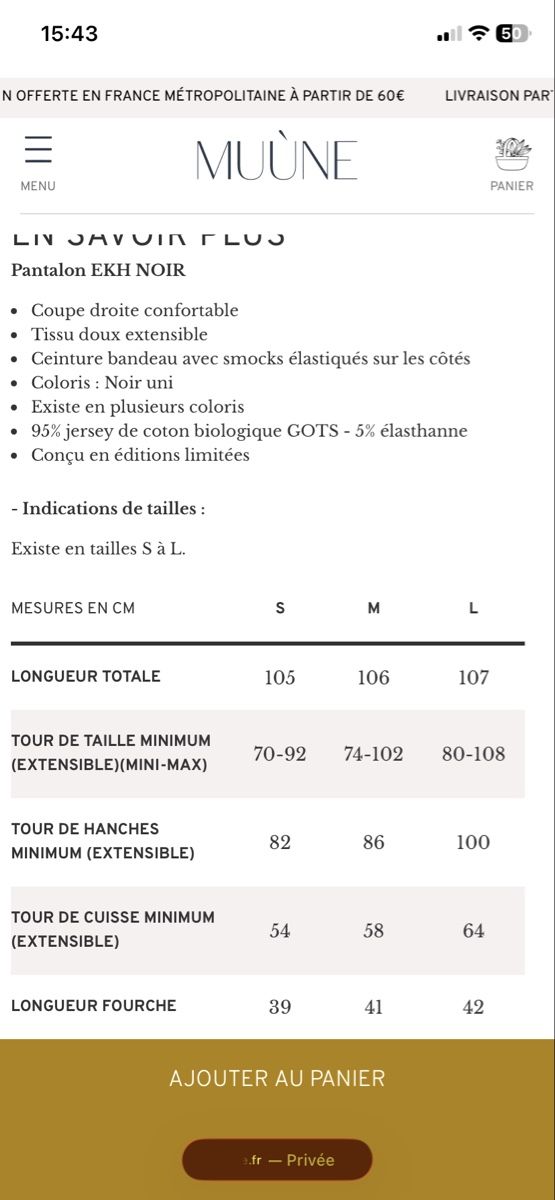 Pantaloni: Pantalon fluide Muune  – Nuovo e nell'imballaggio originale da La Chaux-de-Fonds venduto da Sarah2215 5