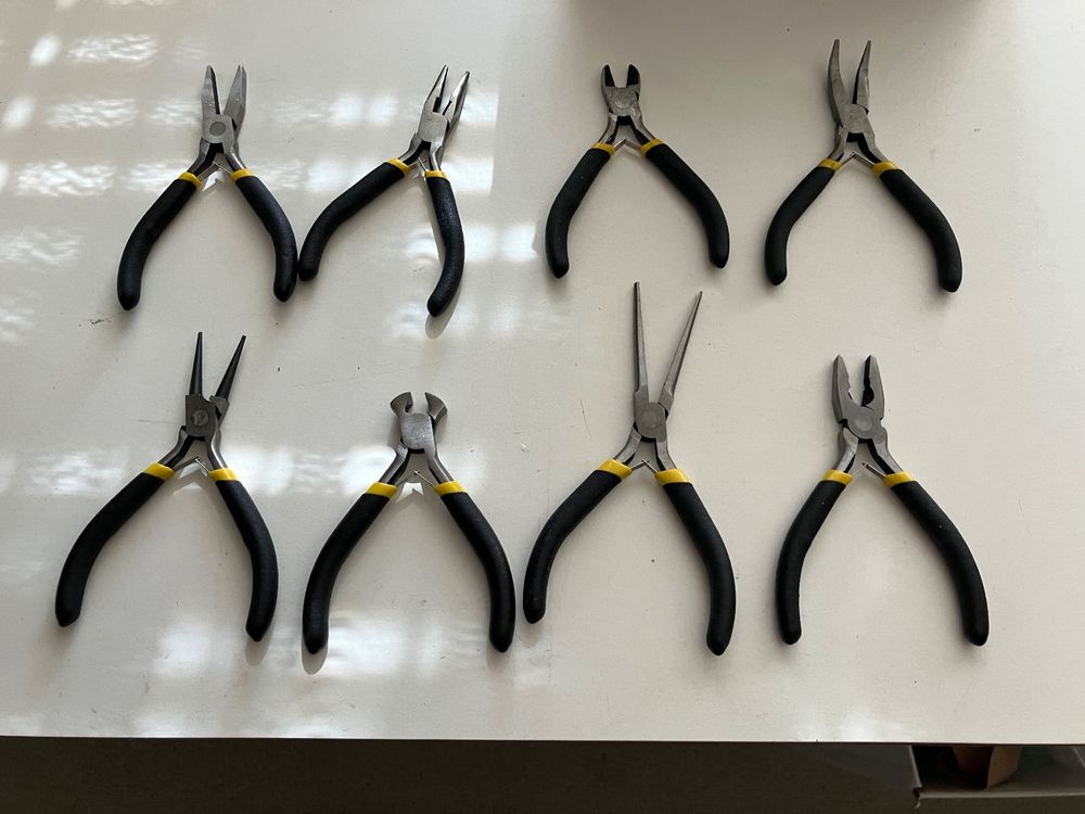 US PRO Mini Pliers Set 8-teiliges US PRO Mini-Zangen-Set In Reißverschlusstasche – Schneiden, Biegen, Kombizange & Mehr
