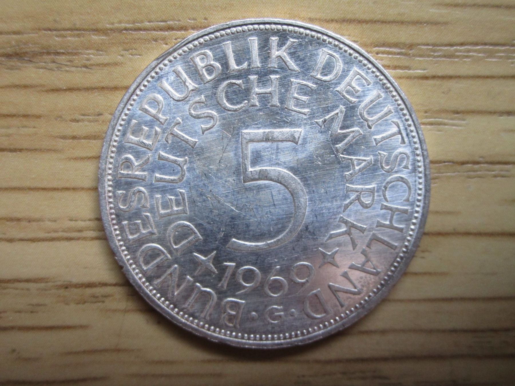 Tutti le monete: 5 Deutsche Mark 1969 – Usato da Heimberg venduto da Lupo57
